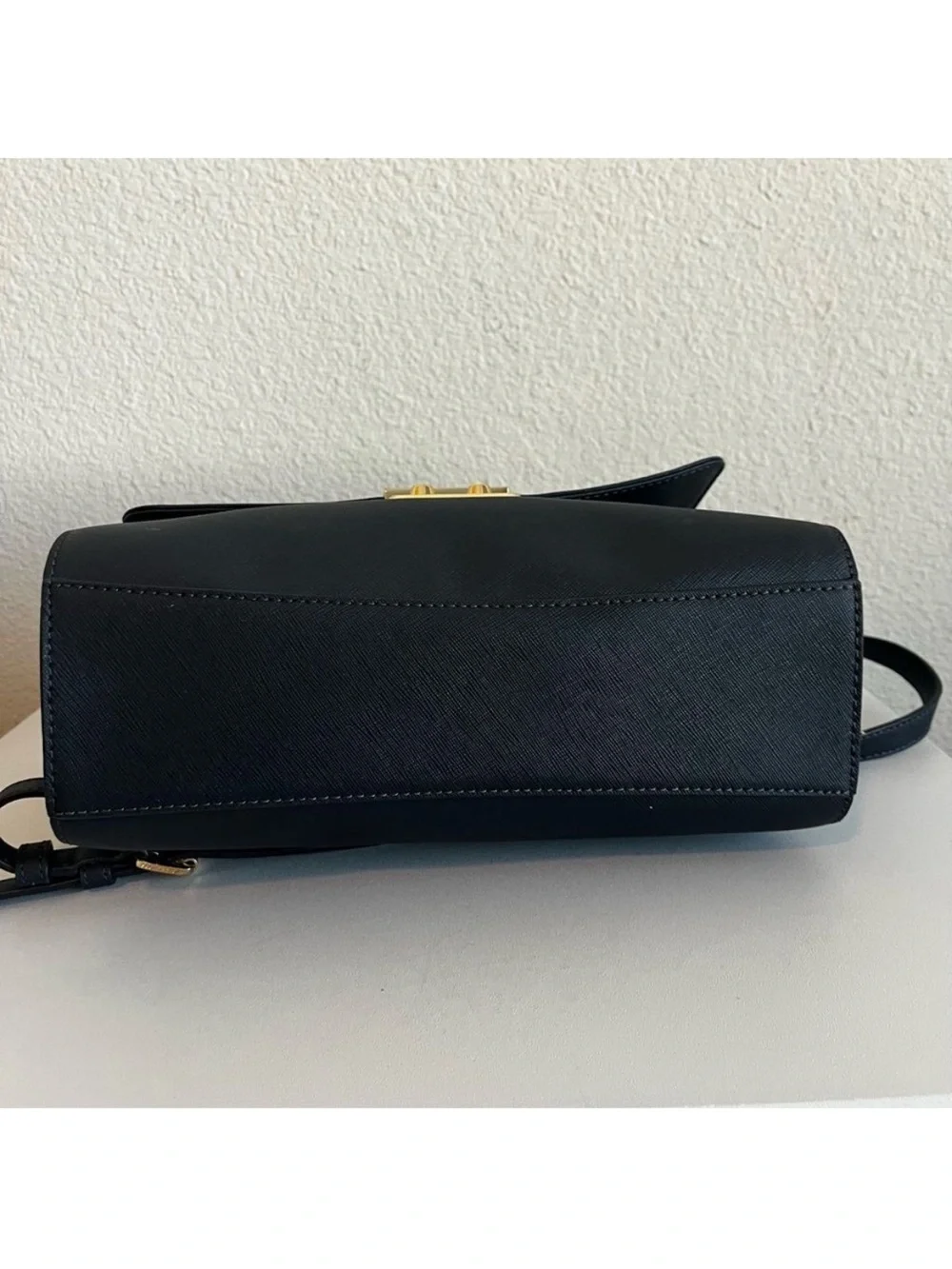 MICHAEL KORS Blue Selma Mercer Raven Bedford Chain Satchel Crossbody